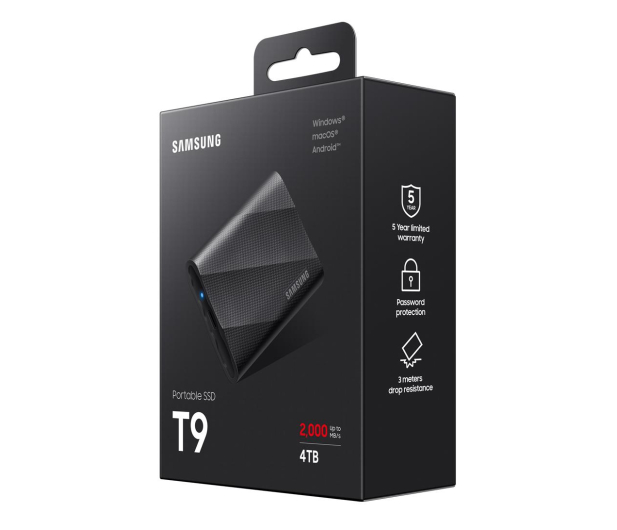 SAMSUNG T9 4TB USB 3.2 Gen.2 MU-PG4T0B/EU - 1186443 - zdjęcie 8